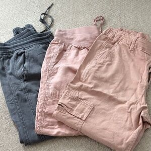 Womens Pink and Gray Jogger Pants Bundle of 3.